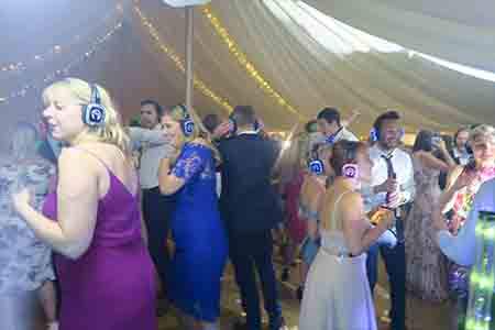 Silent disco dancers